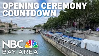 Countdown to the 2024 Paris Olympics opening ceremony [upl. by Ardien]