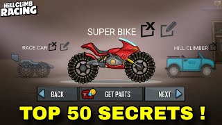 Top 50 Mysterious Secrets in Hill Climb Racing [upl. by Emlynne]