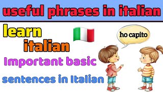 learn italian  useful short italian phrases for everyday life conversations [upl. by Susy]