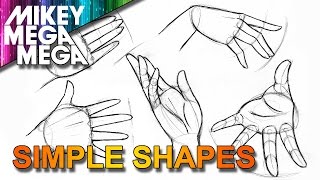 How To Draw HANDS  EASY SIMPLE BASIC SHAPES IN ANIME MANGA [upl. by Aehc]