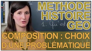 Composition  choix dune problematique  HistoireGéographie  Les Bons Profs [upl. by Dyrrej]