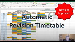 Make an awesome automatic revision timetable  new and improved version [upl. by Stevens389]