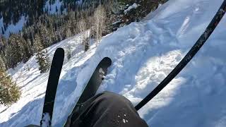 Skiing Stone Creek Chutes Beaver Creek Colorado January 27th 2024 [upl. by Ocihc]