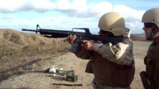 shooting the m16 at full auto [upl. by Ynohtnaleahcim]