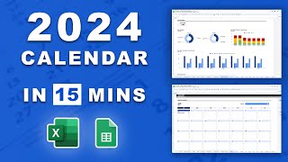 2024 Calendar template in Microsoft Excel [upl. by Noirad668]