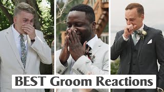 Groom Reactions Part II  Grooms CRY When They See Bride [upl. by Sinnylg]