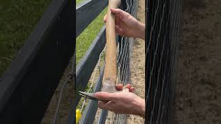 How to tighten sagging field fence homestead ranch tipsandtricks [upl. by Jarin]