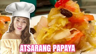 How To Make Atsarang Papaya  Atsara Recipe  Pickled Green Papaya  Its Me Chellie [upl. by Rez]