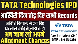 FINAL DAY REVIEW🔥TATA Technologies IPO Allotment Chances  TATA Technologies IPO Shareholder Quota [upl. by Fairley890]