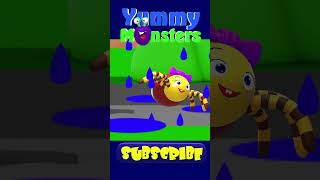 ITSY BITSY SPIDER  Song for Children Yummy Monsters Nursery Rhymes  Kids Songs shorts [upl. by Gayel173]