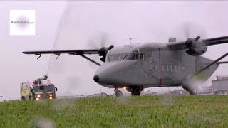 C23 Sherpa Retirement  Fire Hose Salute [upl. by Ier]