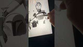 Sabine Wren The Rebel  Work In Progress pt 2 art starwars painting [upl. by Llirret59]