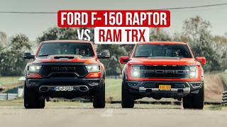 Ultieme Amerikaanse pickups RAM TRX vs Ford F150 Raptor [upl. by Haskins]