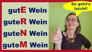 So findet ihr schnell die richtige Endung für das Adjektiv Deutsch B2 [upl. by Giannini]