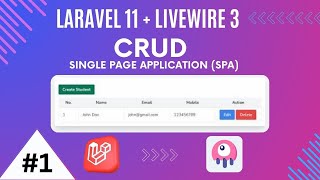 Laravel 11 amp Livewire 3 CRUD A FullStack Mini Project  Single Page Application SPA  source code [upl. by Nishom]