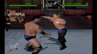 WWF Attitude Triple H Vs The Rock HD [upl. by Wolk652]