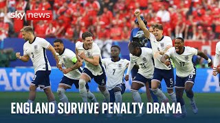 England survive penalty shootout thriller to make Euros semifinals [upl. by Denver]