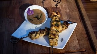 Folge19  Hähnchen Satay Spieße vom Grill Deutsches BBQ und GrillRezept [upl. by Kcin]