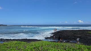 Black sand beach Big Island Hawaii [upl. by Euqinue]