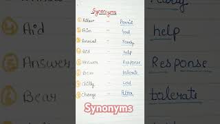 Synonymssynonymslearnsynonymssubscribeformorevideossubscribeeducationlearnsynonymsenglish [upl. by Anitsirt]