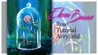 Acryl Tutorial Fanart Die Schöne und das Biest  Acrylmalerei [upl. by Zile482]