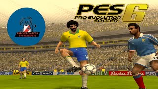 ⚽️ PES 6 TEMPORADA COMPLETA DE 198586 PATCH  BRASIL v FRANÇA 🎮 [upl. by Ezzo670]