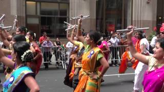 Indian Parade2014NYCJallosh Dancers and DrummersNYCParadelife [upl. by Beitch239]