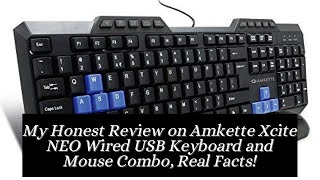 My Honest Review on Amkette Xcite NEO Wired USB Keyboard and Mouse ComboReal Facts [upl. by Atiruam]