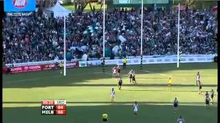 First ever AFL match at Adelaide Oval  Port Adelaide V Melbourne highlights Round 24 2011 [upl. by Nilyac306]