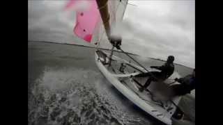 Scary Windy Racing in RS200 Sailing Dinghy [upl. by Nakeber391]