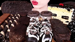 ASMR MUKBANG｜OREO CHOCOLATE PARTY ICE CREAM MOCHI MACARON PAVE CHOCOLATE CHEESE CAKE 오레오 초콜릿 먹방 [upl. by Enrobso]