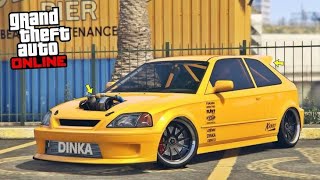 GTA 5 DCL vehicle customisation  Dinka blista kinjoi civic Type R [upl. by Yenffad454]