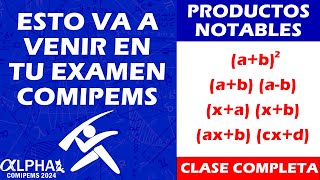 Productos notables MATEMÁTICASCOMIPEMS 2024 comipems [upl. by Airdnoed]