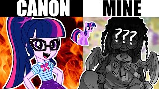 SIDEEYEING MLPS HUMAN DESIGNS FOR 18 MINUTES drawing the ponies as human [upl. by Phalan]