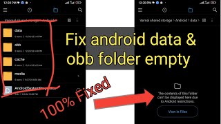 How to fix Android data obb folder not showing  dataobb folder empty problem on Android [upl. by Llecrup]