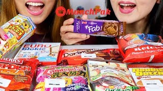 ASMR TRYING SNACKS FROM AROUND THE WORLD Chocolate Candy Chips 과자 리얼사운드 먹방  KimampLiz ASMR [upl. by Larok]