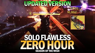 Solo Flawless Zero Hour Exotic Mission First Completion  New Version Destiny 2 [upl. by Eitra650]