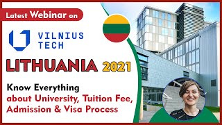 Vilnius Tech University Lithuania Webinar  Information on Study Programs Admission amp Visa Process [upl. by Eyahsal]