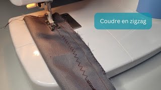 Comment faire le point zigzag en couture  Atelier Manon Levasseur [upl. by Ihcehcu]