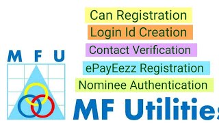 Mutual Fund Utilities  MFU   Can Registration amp ePayEezz Registration  viralvideo [upl. by Hnim]