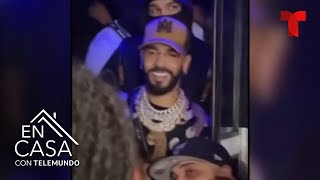 Anuel AA genera caos en Monte Hatillo con aparición sorpresa  Telemundo Entretenimiento [upl. by Rafaelof]