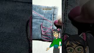 cara memendekkan celana jeans tanpa memotong dan dilipat ootd cara outfit jeans fashion shorts [upl. by Kermy875]