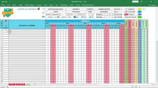 Control de asistencia automatizada con registro por mes y anual de cada sección 2024 [upl. by Aicenaj4]