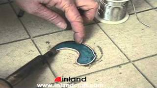 Tinning a Copper Foiled Glass Piece [upl. by Herc]