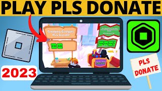 How to Play Pls Donate on Roblox  Setup Pls Donate Stand  2023 Update [upl. by Terina]