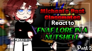 Micheals Past Classmates React to FNAF Lore in a nutshell  Part 2 Its DK afton [upl. by Aihsatsan]