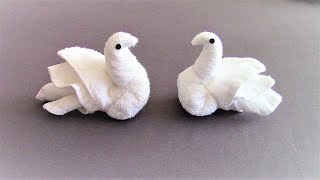 How to fold Towel Bird  Towel Swan Duck  Housekeeping Towel Art  Towel Animal Folding [upl. by Gabriellia171]