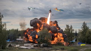 Huge Blast in Ukraine by Russian Fighter Jet Missile [upl. by Htebarual]