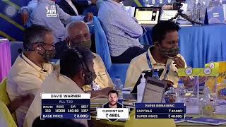 IPL Auction 2022  David Warner [upl. by Nerrual]