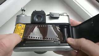 How To Remove Film From ZenitE Camera USSR  Short Demo [upl. by Anayra]